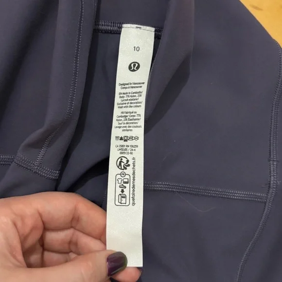Lululemon Wunder Train High-Rise Tight 28" Nightfall Womens Size 10 Activewear - Picture 4 of 6
